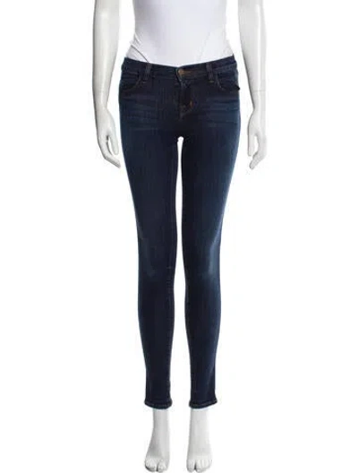 Pre-owned J Brand Low-rise Skinny Leg Jeans In Blue