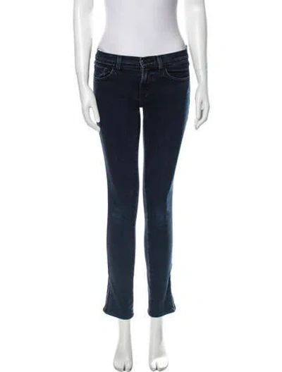 Pre-owned J Brand Low-rise Skinny Leg Jeans In Blue