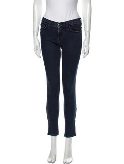 Pre-owned J Brand Low-rise Skinny Leg Jeans In Blue