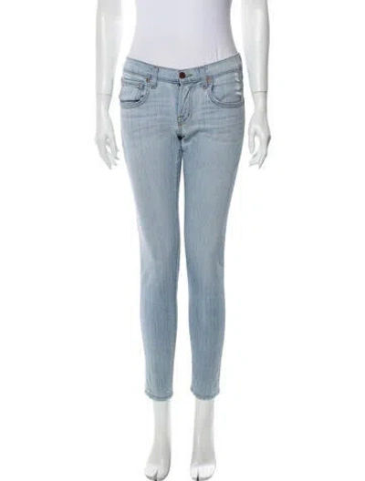 Pre-owned J Brand Low-rise Skinny Leg Jeans In Blue
