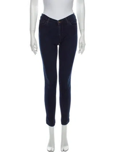 Pre-owned J Brand Low-rise Skinny Leg Jeans In Blue