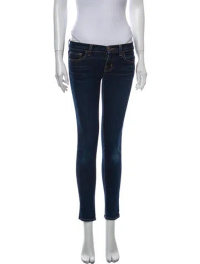 Pre-owned J Brand Low-rise Skinny Leg Jeans In Blue