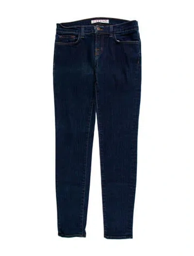 Pre-owned J Brand Low-rise Skinny Leg Jeans In Blue