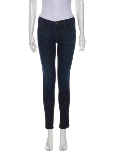Pre-owned J Brand Low-rise Skinny Leg Jeans In Blue