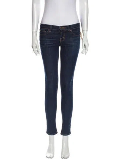 Pre-owned J Brand Low-rise Skinny Leg Jeans In Blue