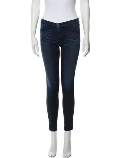 Pre-owned J Brand Low-rise Skinny Leg Jeans In Blue