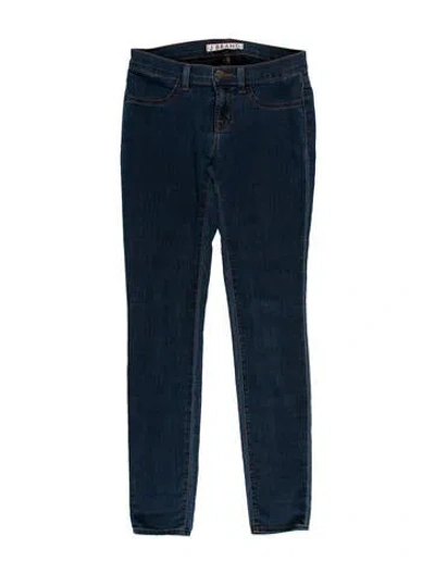 Pre-owned J Brand Low-rise Skinny Leg Jeans In Blue