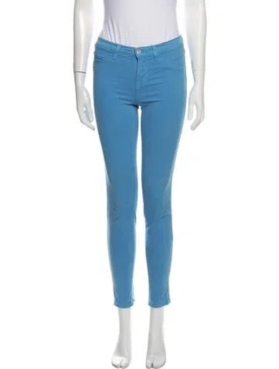 Pre-owned J Brand Low-rise Skinny Leg Jeans In Blue