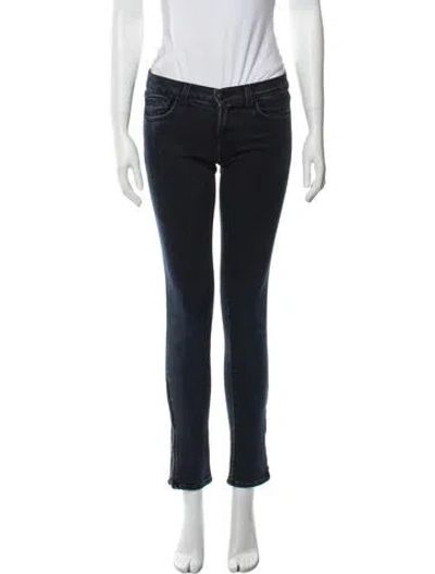 Pre-owned J Brand Low-rise Skinny Leg Jeans In Blue