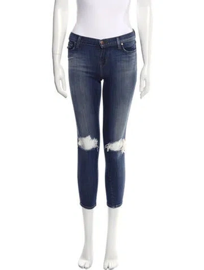 Pre-owned J Brand Low-rise Skinny Leg Jeans In Blue