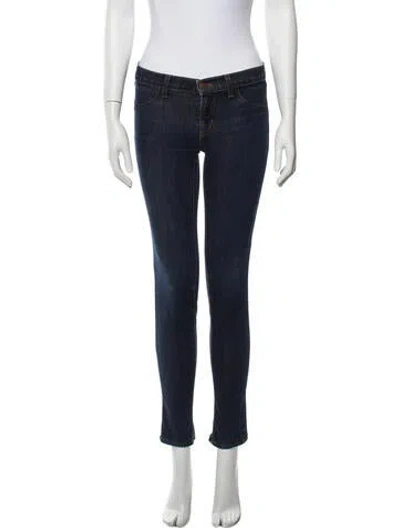 Pre-owned J Brand Low-rise Skinny Leg Jeans In Blue