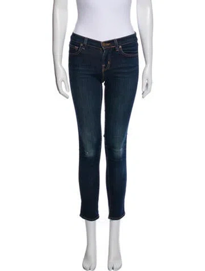 Pre-owned J Brand Low-rise Skinny Leg Jeans In Blue