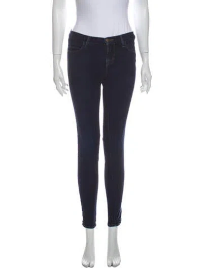 Pre-owned J Brand Low-rise Skinny Leg Jeans In Blue