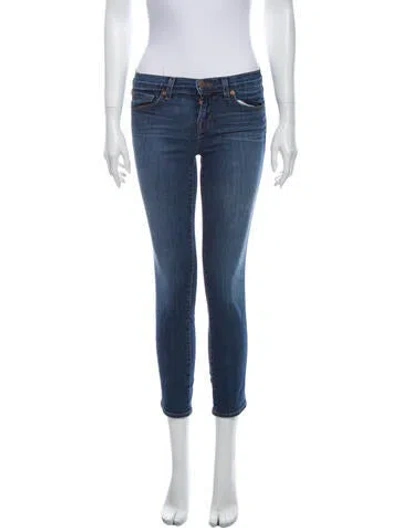 Pre-owned J Brand Low-rise Skinny Leg Jeans In Blue