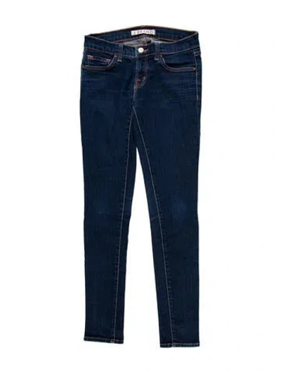 Pre-owned J Brand Low-rise Skinny Leg Jeans In Blue