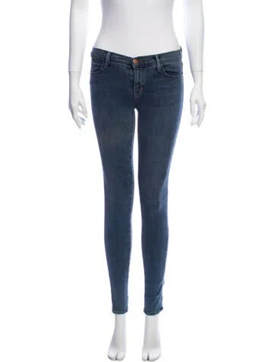 Pre-owned J Brand Low-rise Skinny Leg Jeans In Blue
