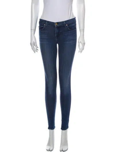 Pre-owned J Brand Low-rise Skinny Leg Jeans In Blue