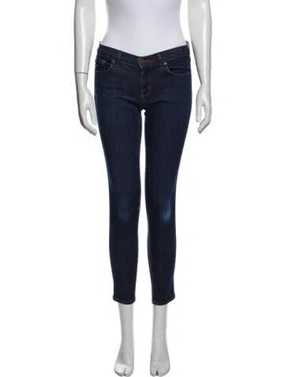 Pre-owned J Brand Low-rise Skinny Leg Jeans In Blue
