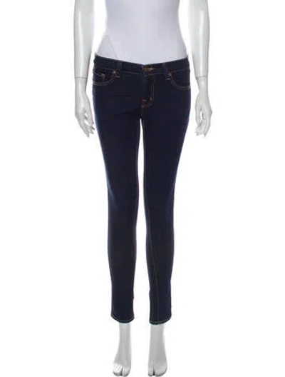 Pre-owned J Brand Low-rise Skinny Leg Jeans In Blue