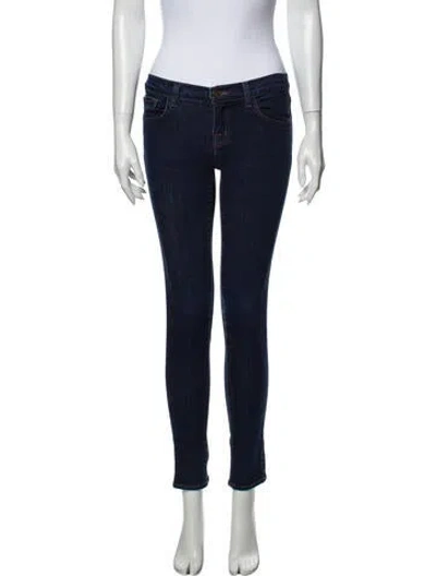 Pre-owned J Brand Low-rise Skinny Leg Jeans In Blue