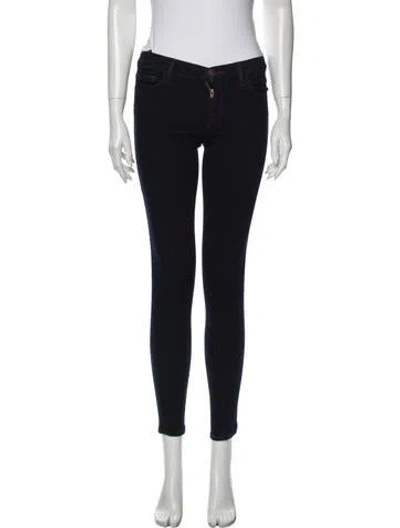 Pre-owned J Brand Low-rise Skinny Leg Jeans In Blue