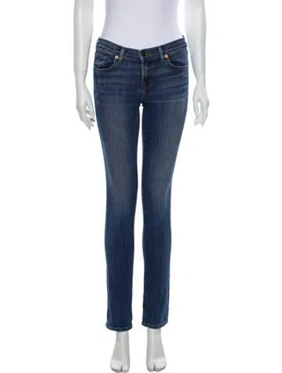 Pre-owned J Brand Low-rise Skinny Leg Jeans In Blue