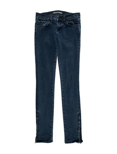 Pre-owned J Brand Low-rise Skinny Leg Jeans In Blue