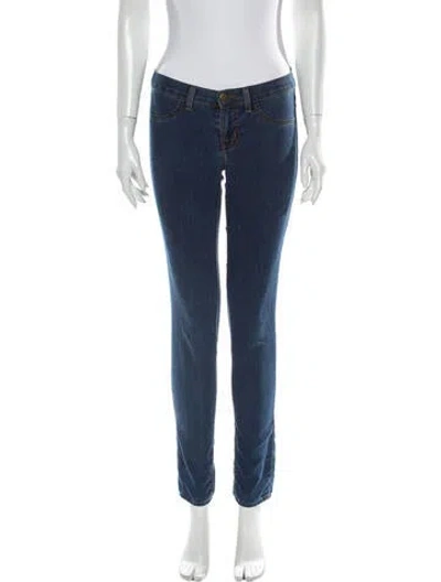 Pre-owned J Brand Low-rise Skinny Leg Jeans In Blue