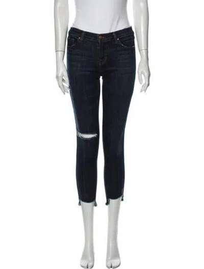 Pre-owned J Brand Low-rise Skinny Leg Jeans In Blue