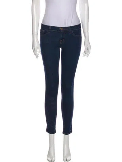 Pre-owned J Brand Low-rise Skinny Leg Jeans In Blue