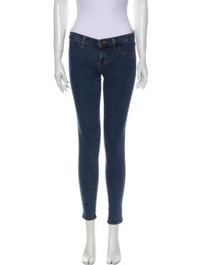 Pre-owned J Brand Low-rise Skinny Leg Jeans In Blue