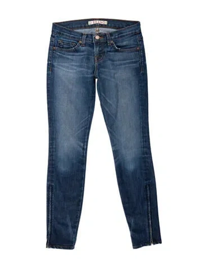 Pre-owned J Brand Low-rise Skinny Leg Jeans In Blue