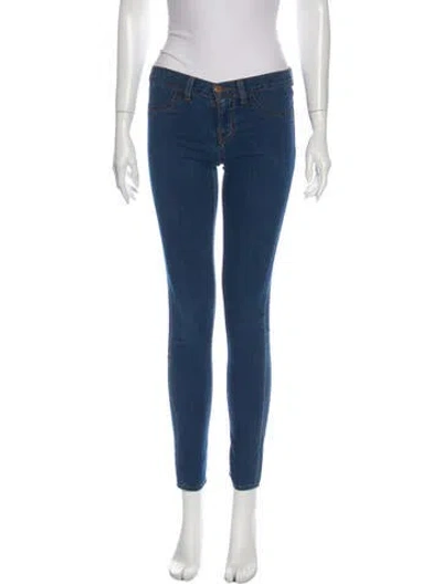 Pre-owned J Brand Low-rise Skinny Leg Jeans In Blue