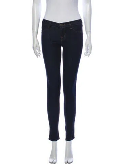 Pre-owned J Brand Low-rise Skinny Leg Jeans In Blue