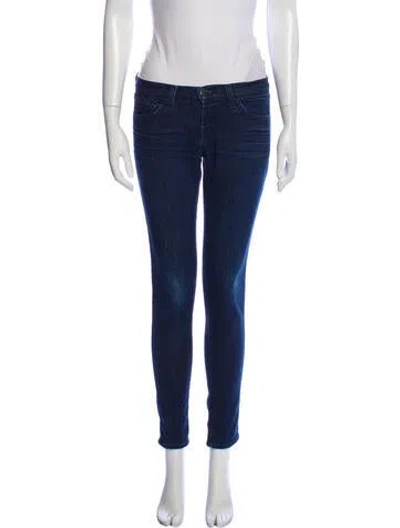 Pre-owned J Brand Low-rise Skinny Leg Jeans In Blue