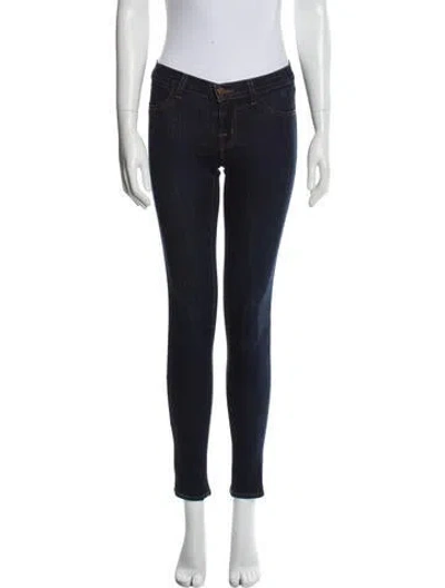 Pre-owned J Brand Low-rise Skinny Leg Jeans In Blue