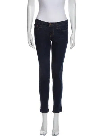 Pre-owned J Brand Low-rise Skinny Leg Jeans In Blue