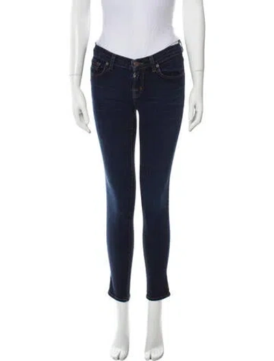 Pre-owned J Brand Low-rise Skinny Leg Jeans In Blue