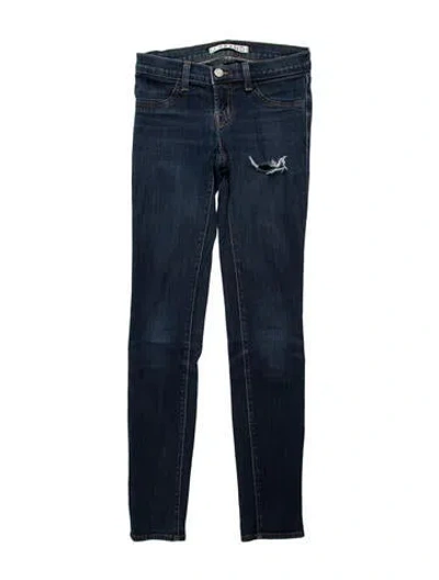 Pre-owned J Brand Low-rise Skinny Leg Jeans In Blue