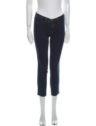 Pre-owned J Brand Low-rise Skinny Leg Jeans In Blue