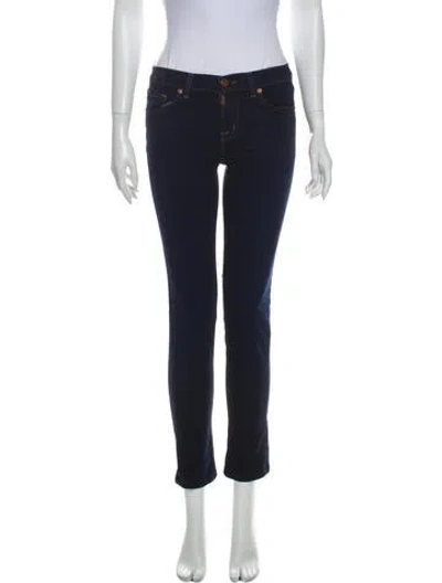 Pre-owned J Brand Low-rise Skinny Leg Jeans In Blue
