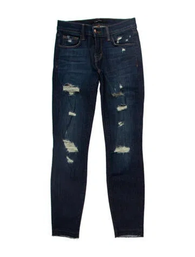 Pre-owned J Brand Low-rise Skinny Leg Jeans In Blue