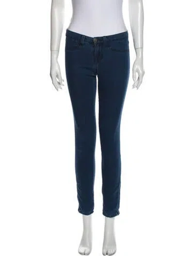Pre-owned J Brand Low-rise Skinny Leg Jeans In Blue