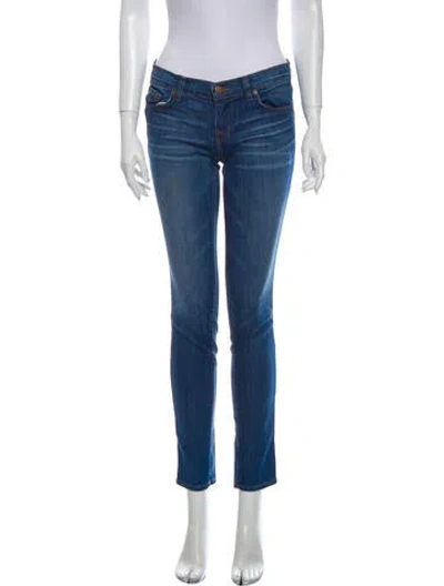Pre-owned J Brand Low-rise Skinny Leg Jeans In Blue