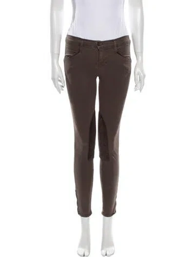 Pre-owned J Brand Low-rise Skinny Leg Jeans In Brown