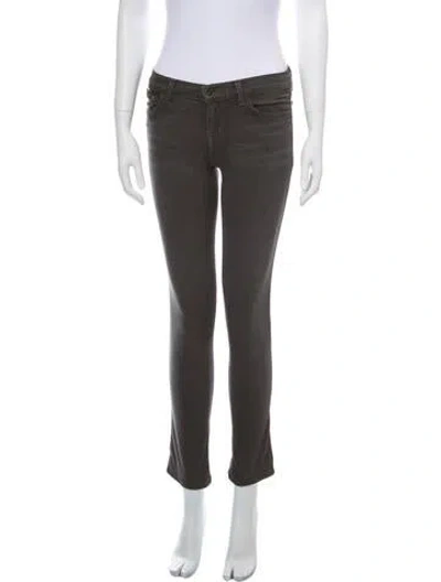 Pre-owned J Brand Low-rise Skinny Leg Jeans In Gray