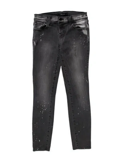 Pre-owned J Brand Low-rise Skinny Leg Jeans In Gray