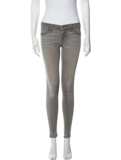 Pre-owned J Brand Low-rise Skinny Leg Jeans In Gray