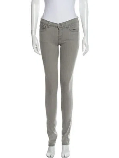 Pre-owned J Brand Low-rise Skinny Leg Jeans In Gray