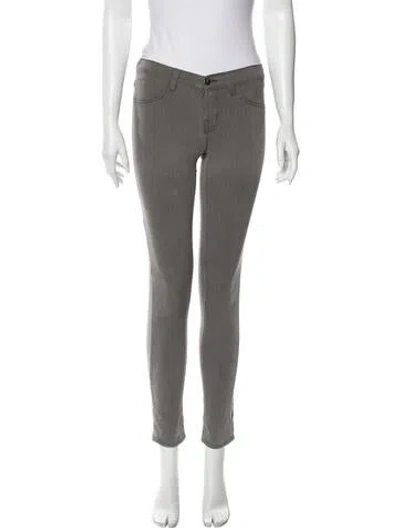 Pre-owned J Brand Low-rise Skinny Leg Jeans In Gray